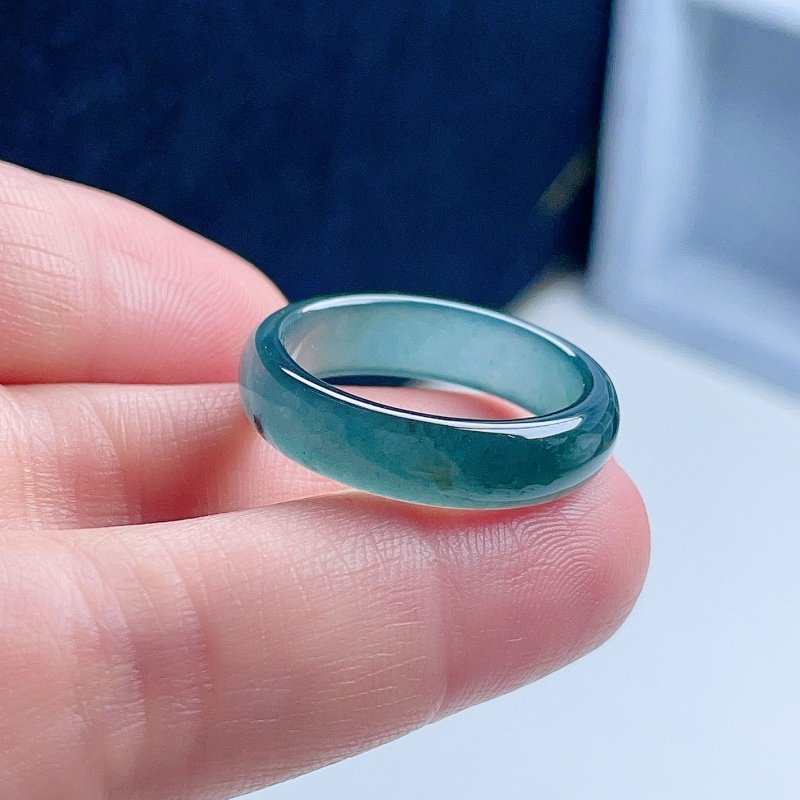 A货翡翠天空海蓝绿飘乌鸡一抹黄戒指19.6mm天然老坑指环福禄寿22#,珠宝/钻石/翡翠,戒指/指环,淘宝优惠券,粉丝福利购,淘宝优惠卷