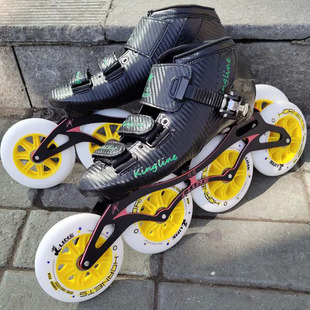 劲道正品 大轮碳纤速滑鞋K9 高端轮滑鞋 速度轮滑比赛用鞋