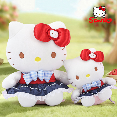 正版三丽鸥苹果甜心系列hellokitty玩偶凯蒂猫公仔哈喽kt毛绒玩具