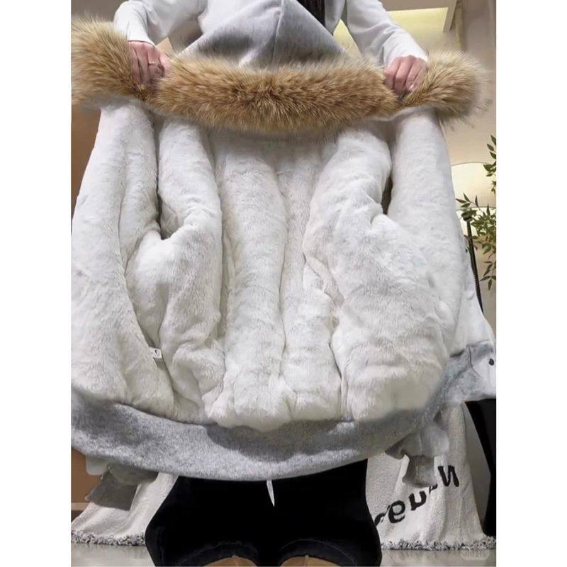 设计毛领美式连帽座山雕外套秋冬季加绒加厚复古拉链保暖开衫卫衣,女装/女士精品,卫衣/绒衫,淘宝优惠券,粉丝福利购,淘宝优惠卷