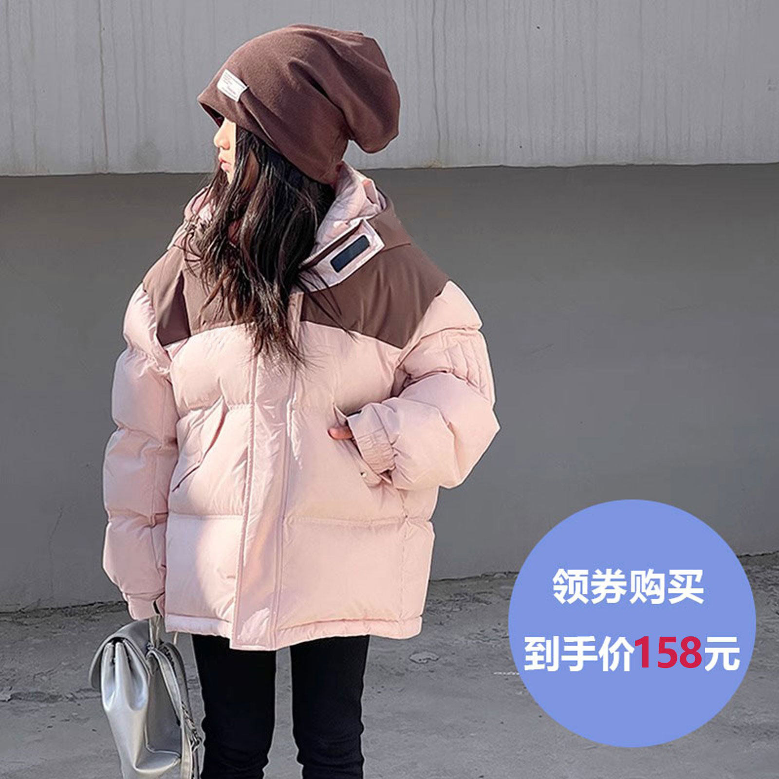 短款加厚男童女童儿童羽绒服