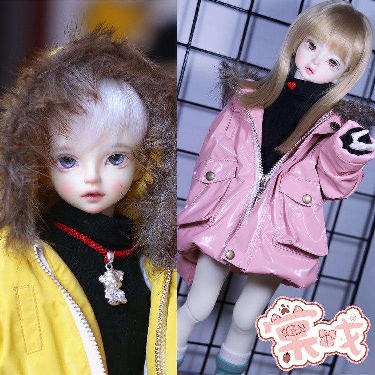 【棠戏BJD现货】衣服【三脚猫和汪吉吉】6分 娃衣 羽绒服外套