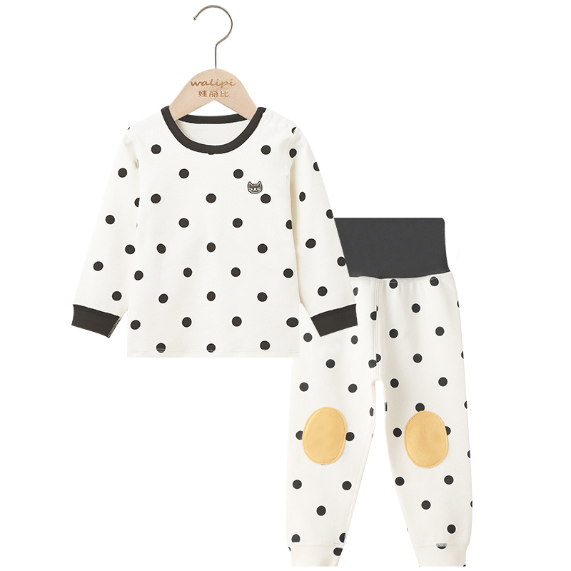 宝宝秋衣秋裤套装纯棉秋冬男女婴儿高腰护肚保暖内衣服儿童打底衫