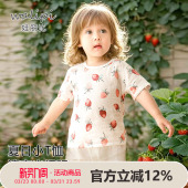 上装 娃丽比夏季 婴儿短袖 女童上衣纯棉儿童夏装 男女宝宝T恤薄半袖