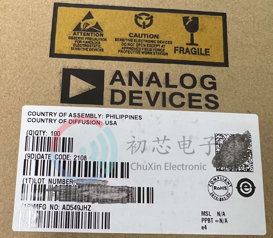 【初芯电子】全新原装 AD549JHZ 封装TO-99 精密运算放大器