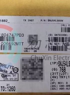 【初芯电子】全新原装 SNJ54LS00W 封装CFP-14 逻辑门和反相器