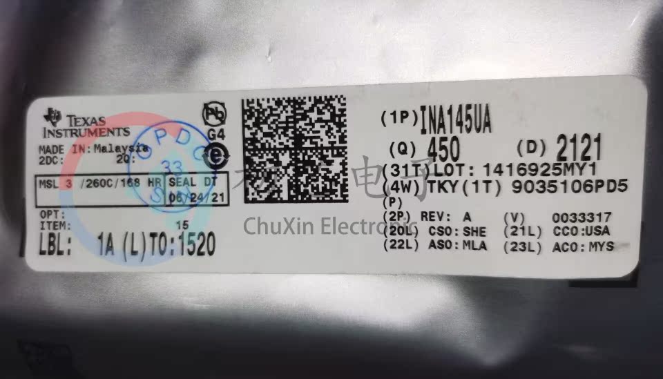 【初芯电子】全新原装 INA145UA 封装SOP8 运算放大器