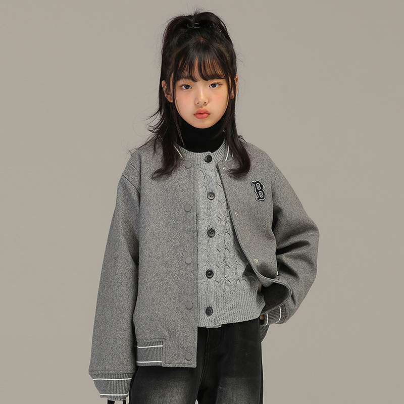 小女森呢子棒球服秋冬休闲