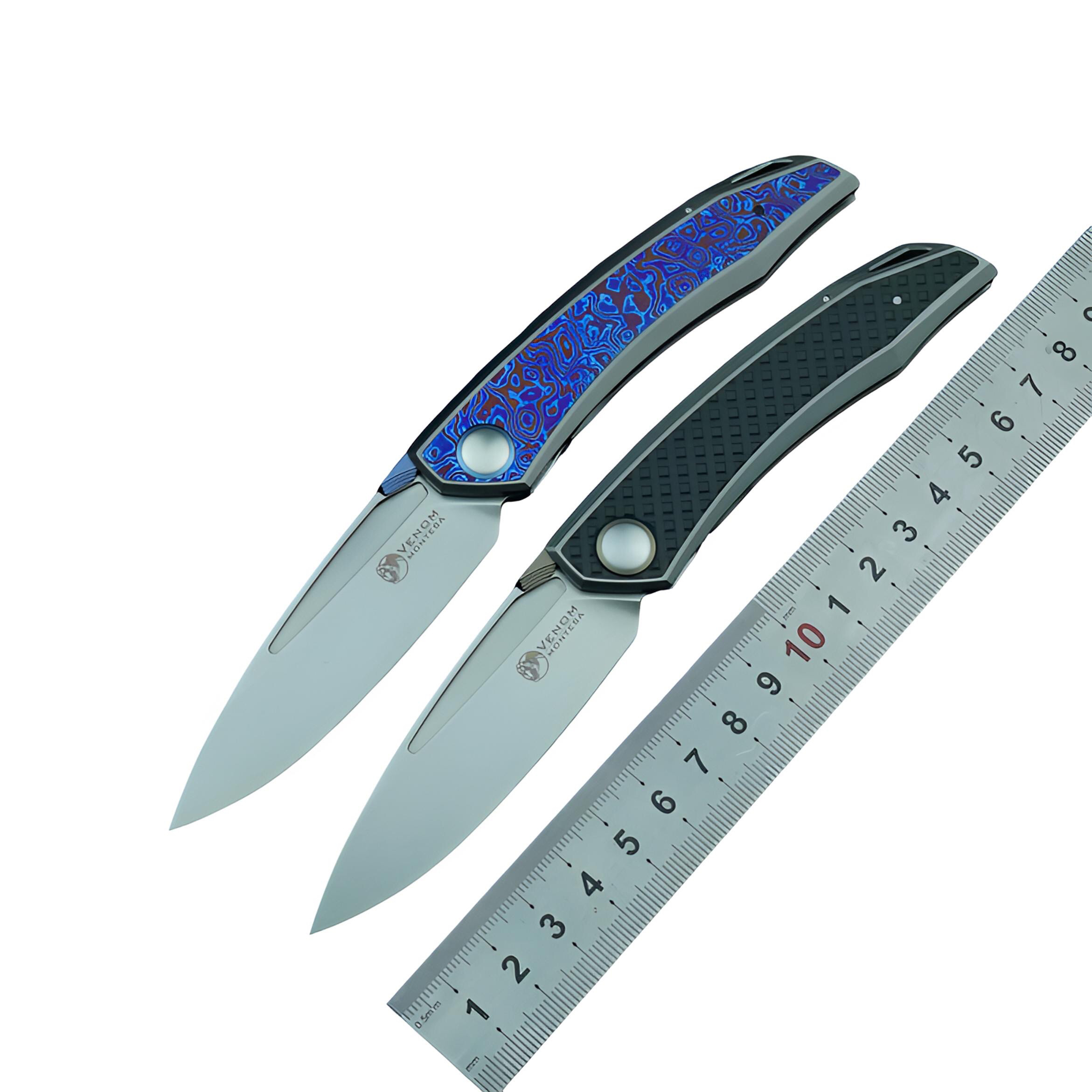 凯文蒙特莎高硬度锋利折刀m390粉末钢多用途野营户外小刀