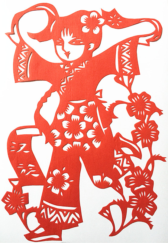 传统纯手工剪纸刻画作品 五十六56个少数民族剪纸 儿童幼儿园装饰