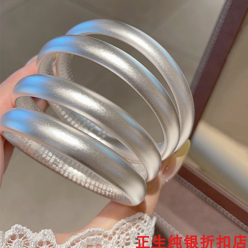 古法心经纯银手镯女个性气质网红