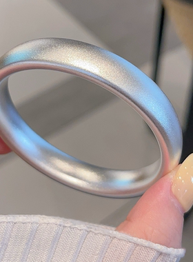 轮胎泥鳅背纯银手镯女简约百搭