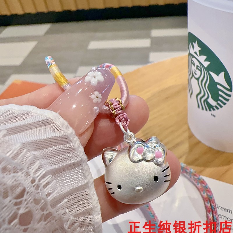 kt猫头纯银项链女卡通时尚可爱