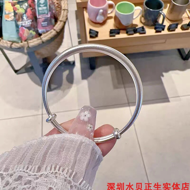 古法纯银手镯百搭时尚卡通可爱
