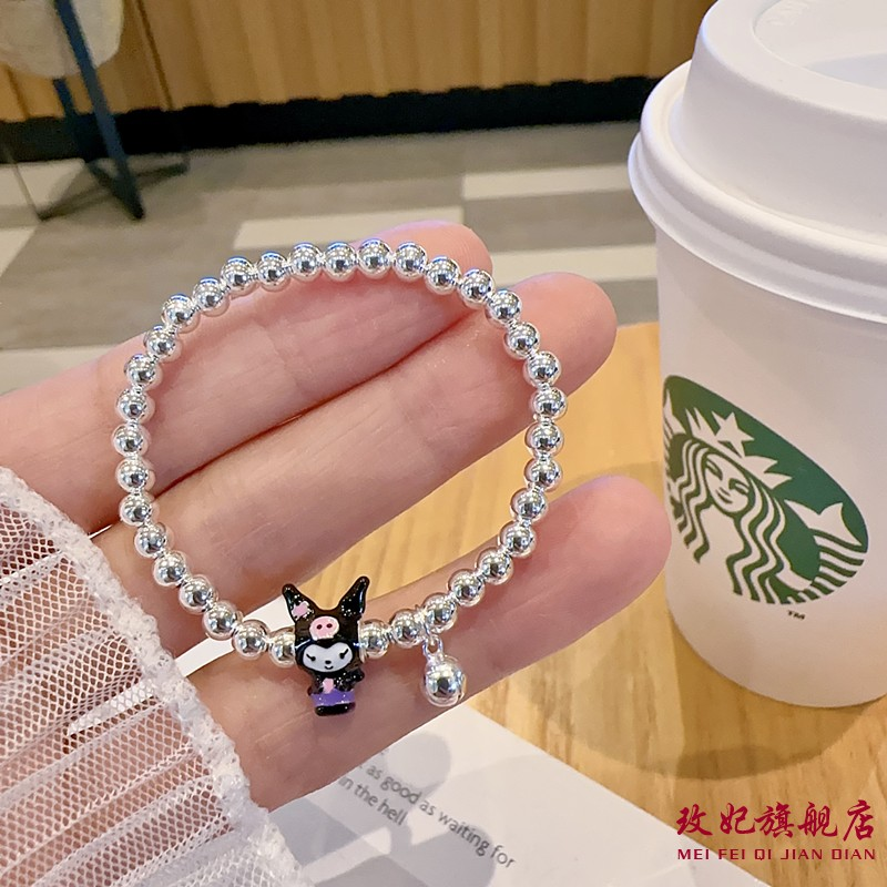 库洛米纯银手链女卡通甜美可爱