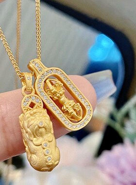 金刚杵貔貅纯银项链女轻奢高级感