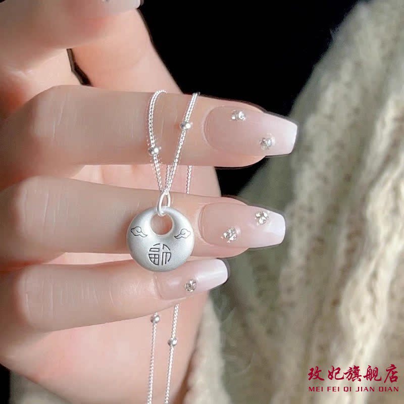 小胖福纯银项链女简约百搭时尚