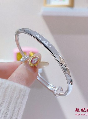 一鹿有你纯银手镯女小众时尚轻奢