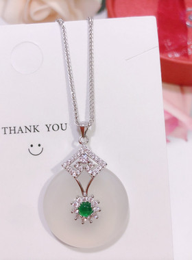 香港正生纯银s925天然女平安扣