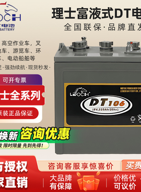 理士蓄电池EV6390升降车电瓶EV6312 DT106 6V225 DT1275观光车电