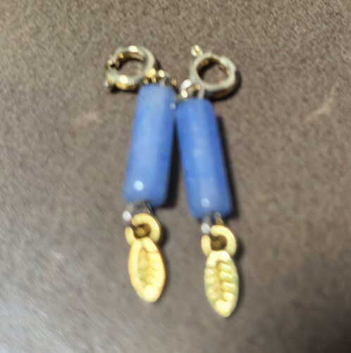 4.4*13.5mm天然蓝舒舒俱来苏纪石DIY滴溜配件耳环耳饰耳坠耳钉