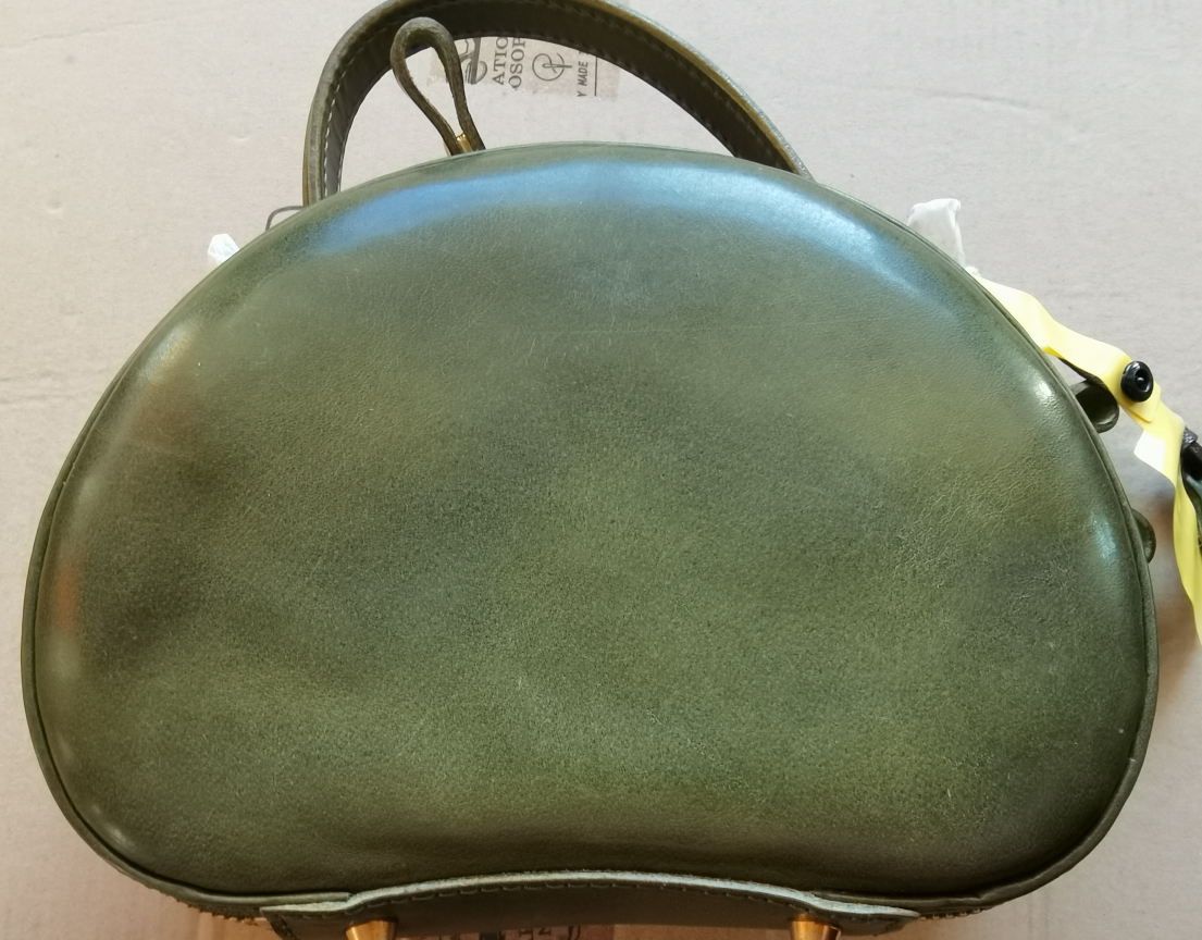 制道全植鞣头层真牛硬皮豌豆包手提包单肩包斜挎包女士包包22*16