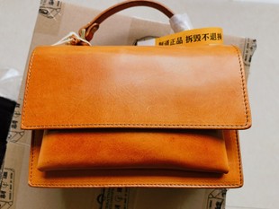 制道手工包全植鞣头层真牛硬皮风琴手提单肩斜挎包女士包包22*15