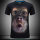 搞笑大码 抖音T恤同款 搞怪猴子个性 大猩猩短袖 t恤3D印花图案男夏装