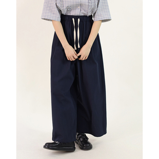 Seagulls2025夏季新款撞色线条大口袋抽绳直筒工装裤斜纹棉休闲裤