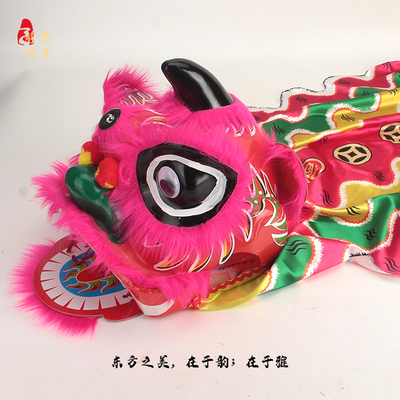 儿童塑料舞狮头6/9寸舞狮子狮子头佛山醒狮南狮玩具表演道具用品