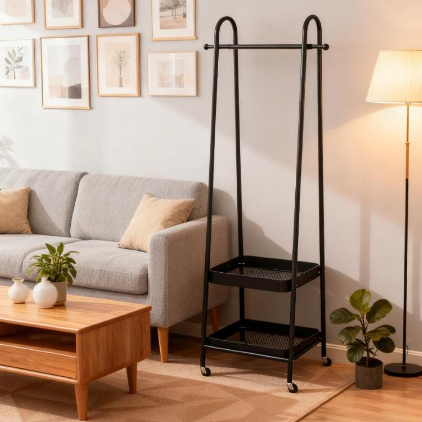 衣帽架落地卧室挂衣架子家用不占空间2025新款晚上床边放衣服神器