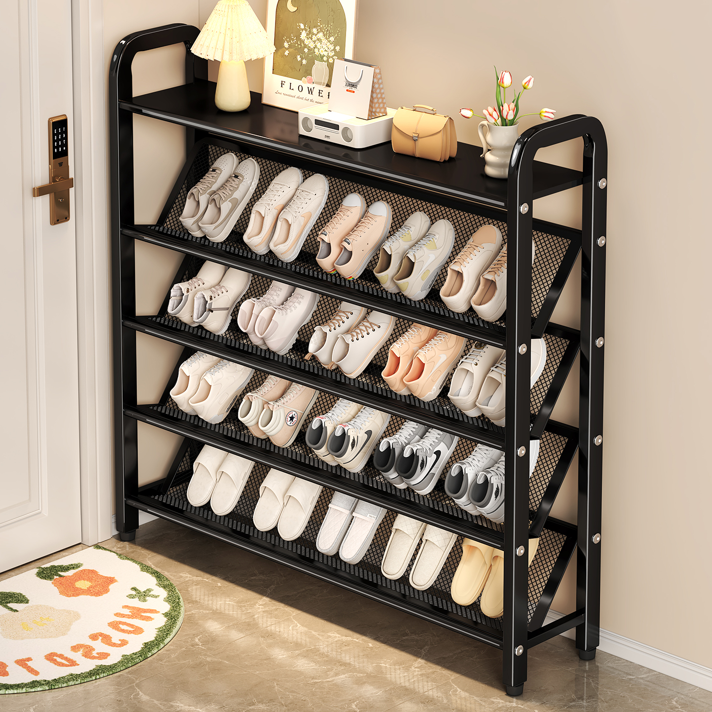 碳钢加固鞋架加宽19cm