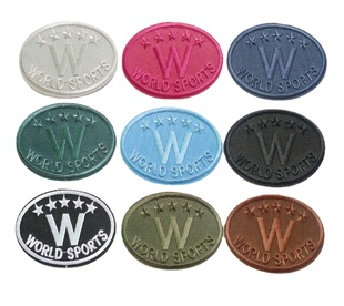 椭圆W英文字母刺绣贴自粘羽绒服服棉衣服破洞修补贴补丁装 饰布贴