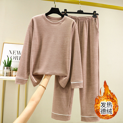 双面绒居家休闲风外穿睡衣套装