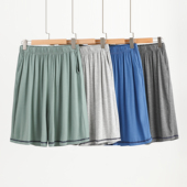 薄款 居家大裤 衩纯色休闲短裤 男士 外穿阔腿裤 夏季 大码 莫代尔睡裤