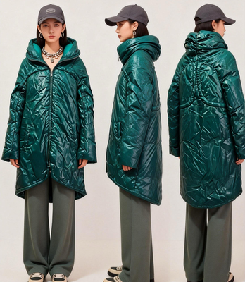 舒适保暖白鸭绒中长款全新剪标绒羽绒服，价兼物美，实惠送到家。