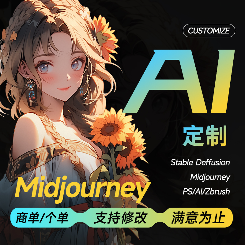 ai代出图midjourney代出图sd跑图mj生成模特换装换背景扩电商场景