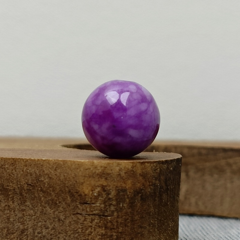天然紫纹玉髓珠子散珠diy手工手链手串水晶圆珠饰品串珠配件单珠