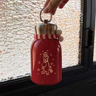 马年本命年红色保温杯不锈钢水杯结婚过年伴手礼公司年会礼物