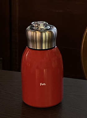 马年新年圣诞红色保温杯可爱小巧不锈钢水杯随身杯口袋杯公司礼物