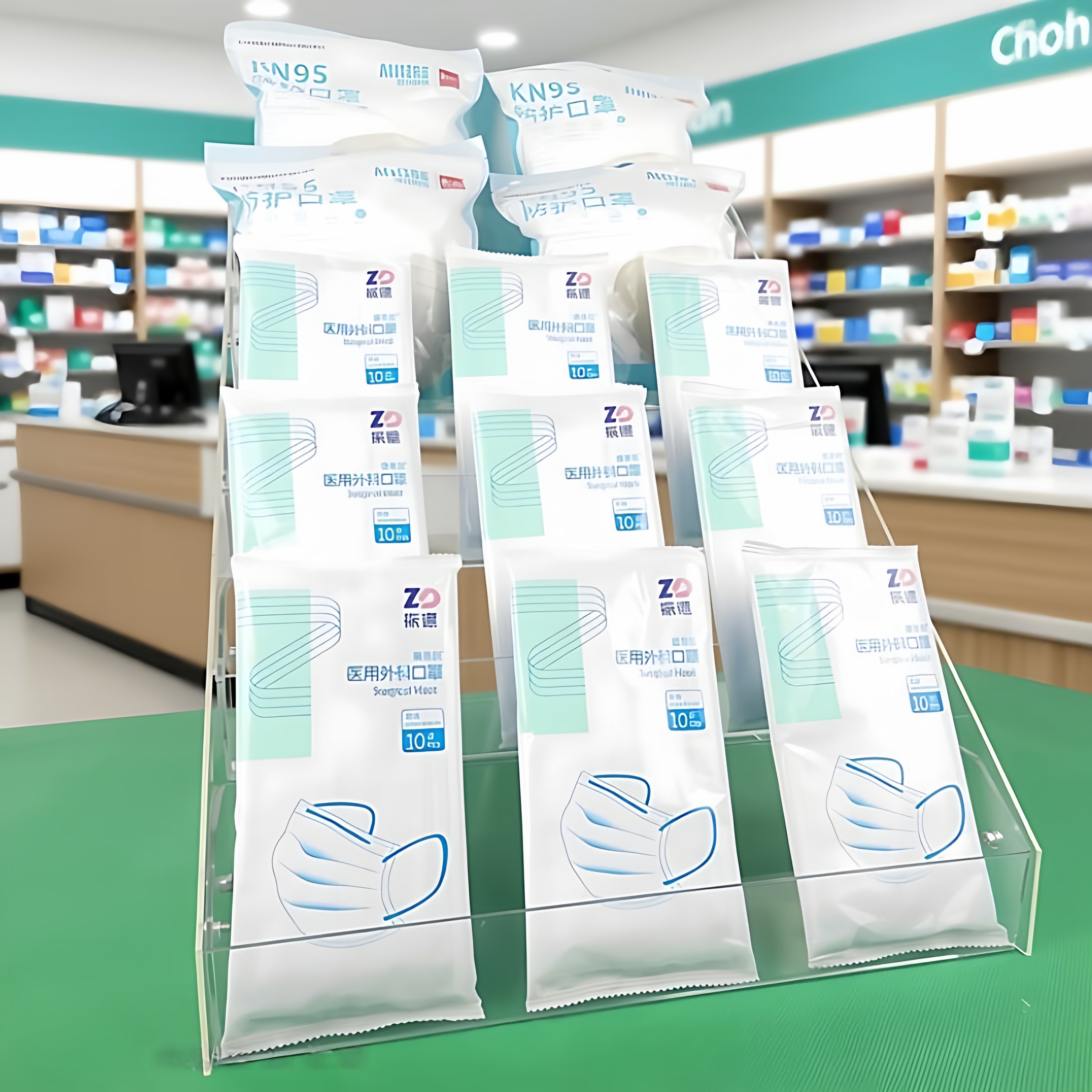 亚克力口罩头罩多层收纳架