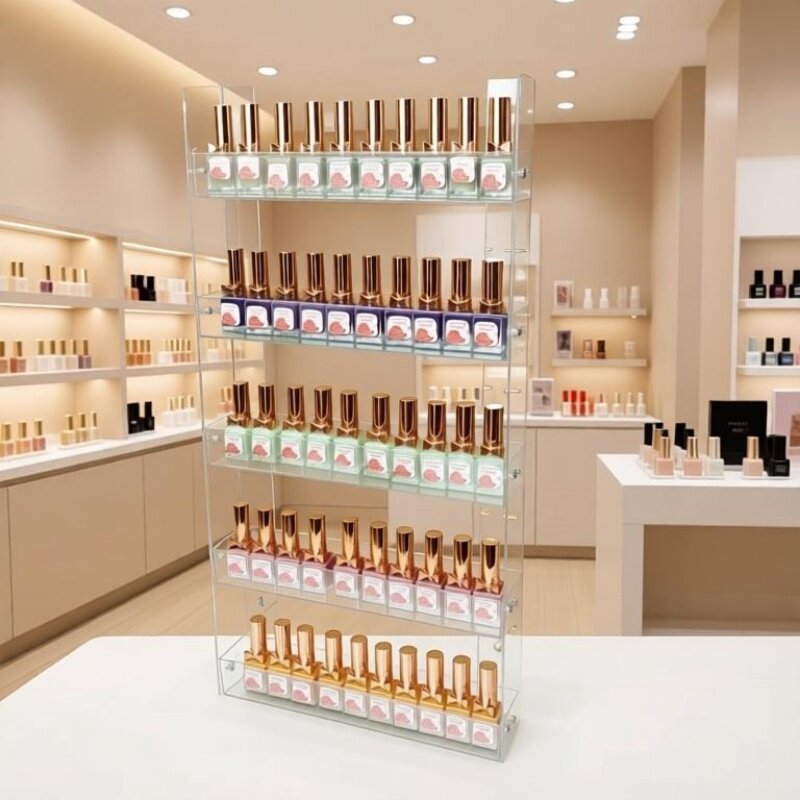 美甲店透明壁挂甲油胶展示架