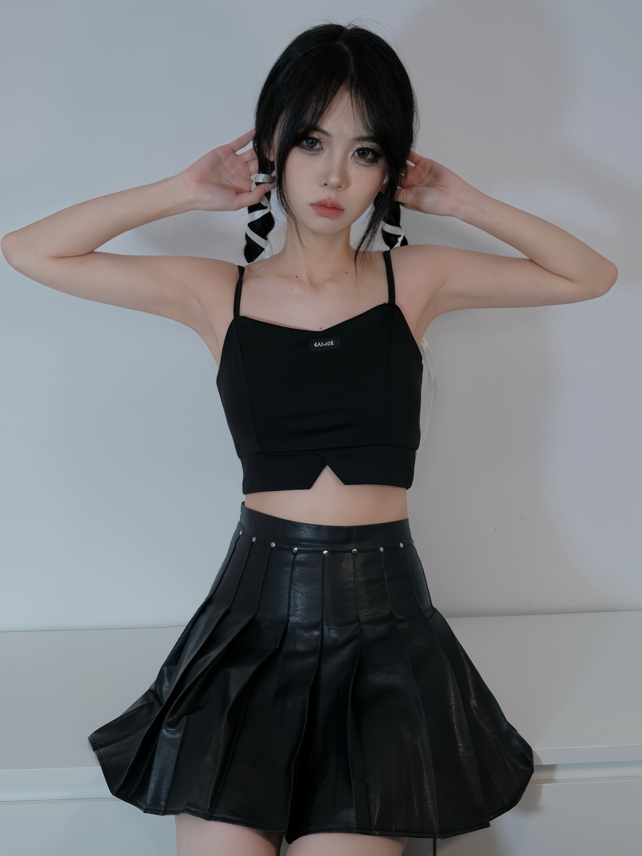 4Amor Project｜Crop Top辣妹基础吊带背心黑色