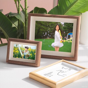 玻璃相框摆台支架加打印照片6寸7寸八寸洗照片做成空框挂墙定制