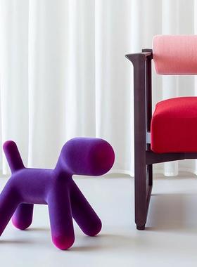 意大利MAGIS Puppy 天鹅绒版小狗雕塑装饰摆件儿童彩色小狗座椅