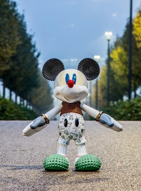 意大利Bosa Mickey Forever迪士尼米奇米妮陶瓷艺术雕塑摆件限量