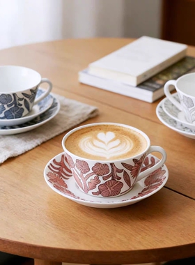 瑞典进口Gustafsberg鹿儿岛睦JUNI系列复古花卉陶瓷咖啡杯碟餐盘