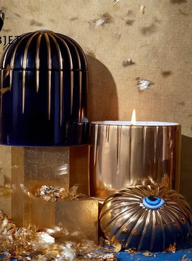 L'OBJET 欧洲进口Lito独具慧眼蜡烛24K镀金创意居家室内香薰烛台