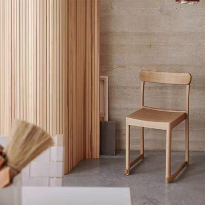 可堆叠Artek简约实木休闲餐椅