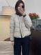 新款 圆领简约白鸭绒短款 羽绒服女2025冬季 小个子宽松显瘦保暖外套